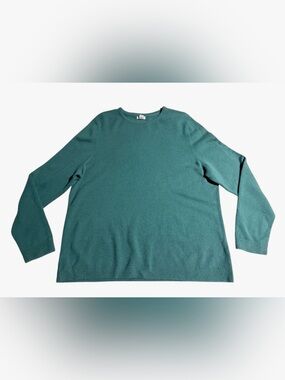 L.L. Bean Cashmere Crewneck Sweater Forest Green 2X